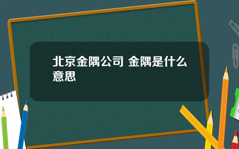 北京金隅公司 金隅是什么意思